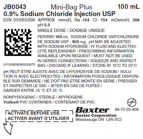 Sodium Chloride JB0043 Representative Container Label