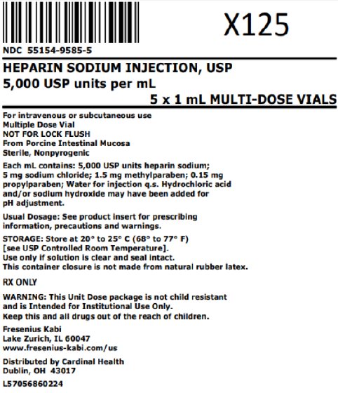 5000 USP units/mL bag label