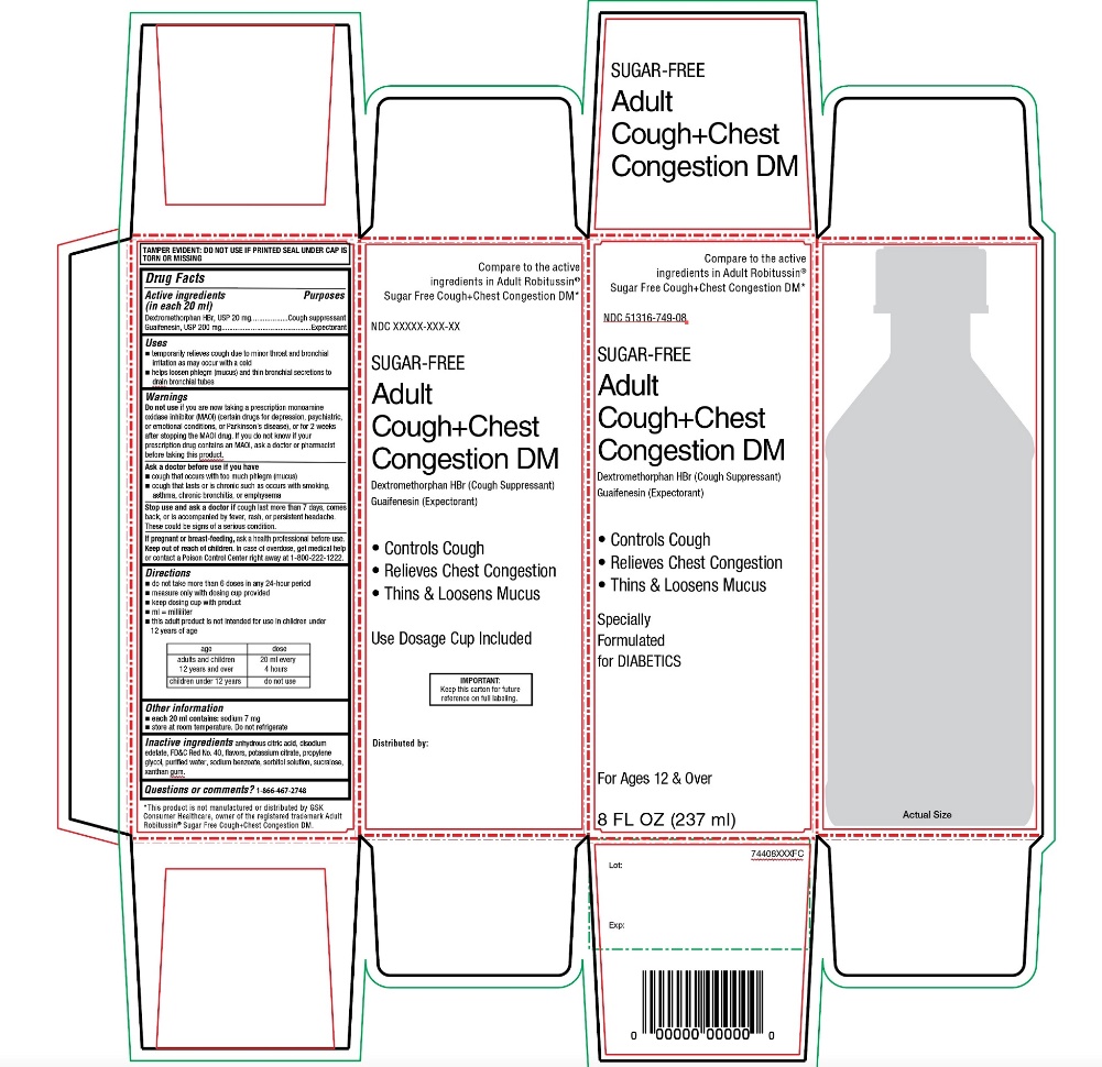 CVS SUGAR FREE ADULT COUGH PLUS CHEST CONGESTION DM dextromethorphan