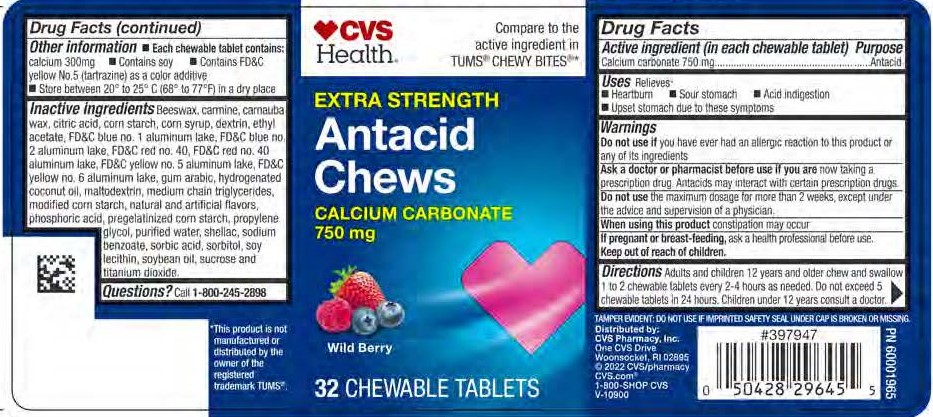 CVS Wild Berry Antacid Chews 32ct