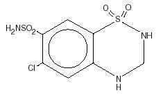HCTZ structural formula