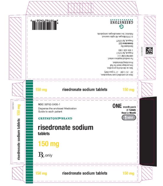 NDC: <a href=/NDC/59762-0406-1>59762-0406-1</a>
risedronate sodium tablets
150 mg
ONE month pack
(1 tablet)
Rx only
