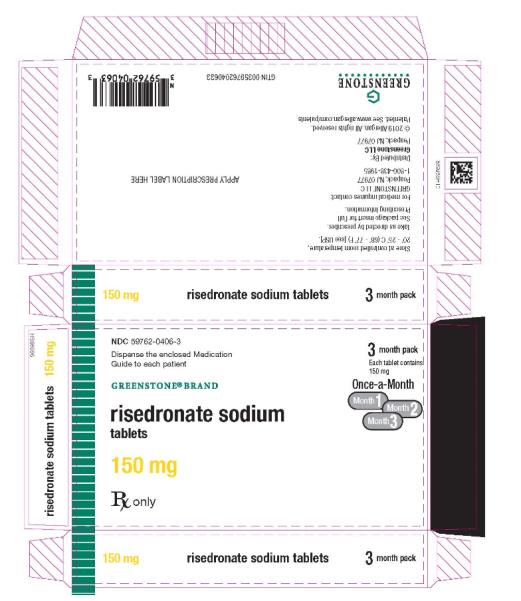 NDC: <a href=/NDC/59762-0406-3>59762-0406-3</a>
risedronate sodium tablets
150 mg
3 month pack
Rx only
