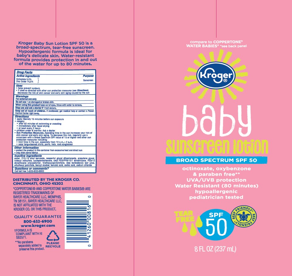 KROGER BABY SUNSCREEN SPF 50 octisalate, zinc oxide lotion