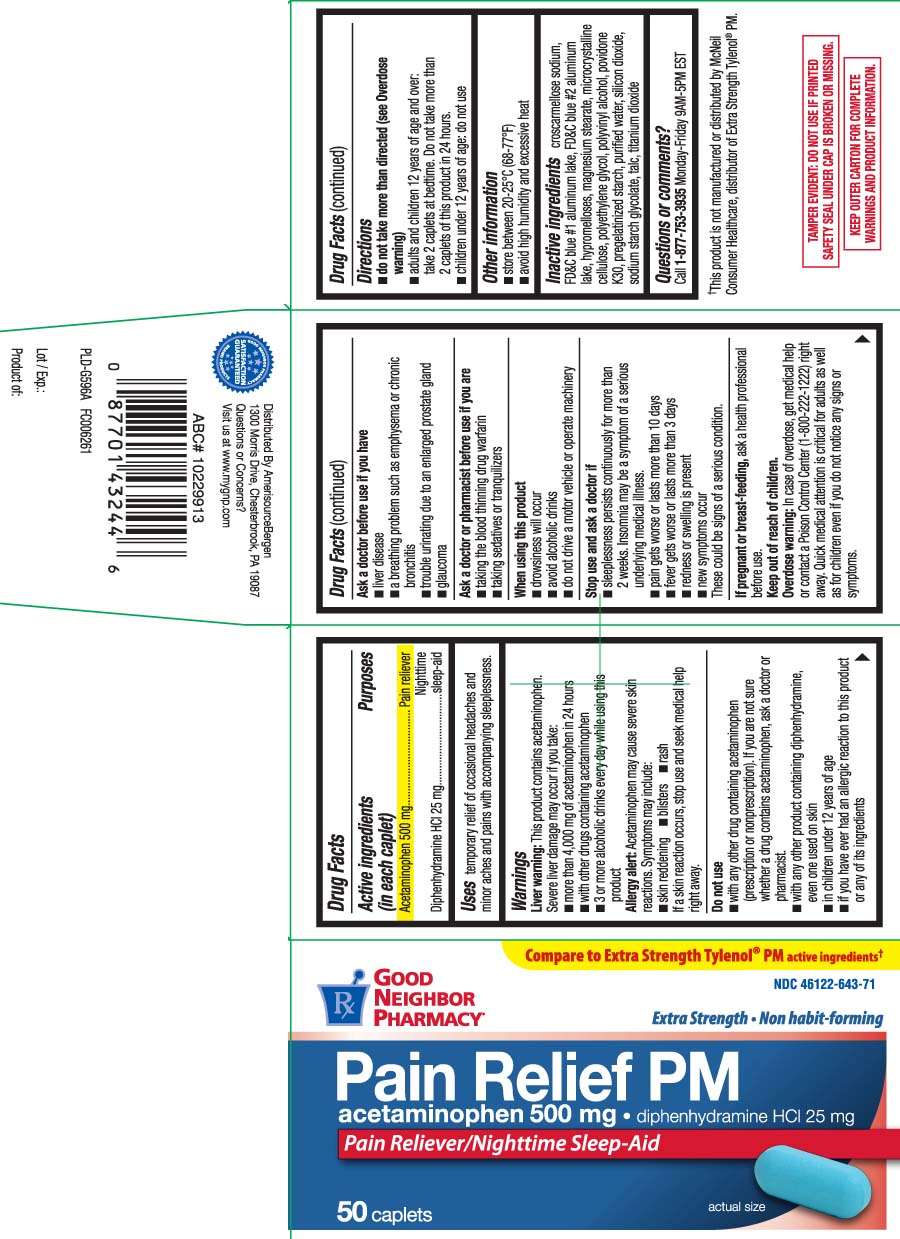 Acetaminophen 500 mg, Diphenhydramine HCL 25 mg