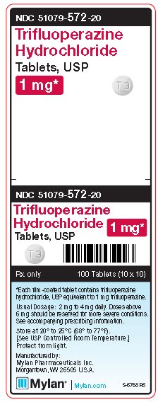 Trifluoperazine Hydrochloride 1 mg Tablets Unit Carton Label