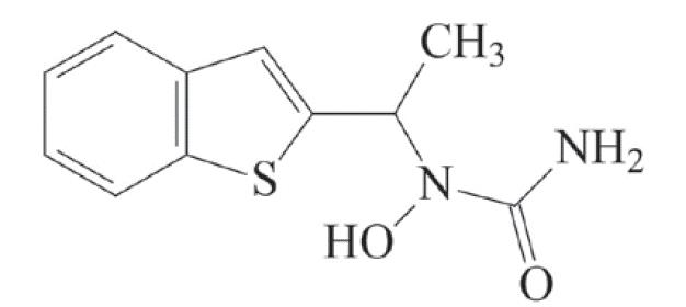 Chemical structure of zileuton