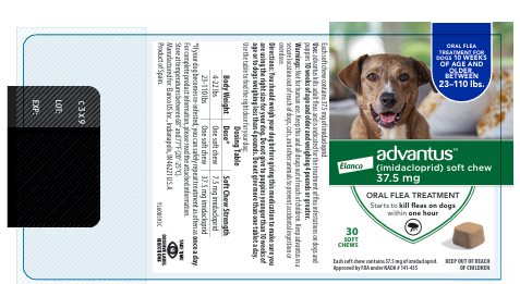 Advantus (imidacloprid) soft chew 37.5 mg 30 Soft Chews Bottle Label