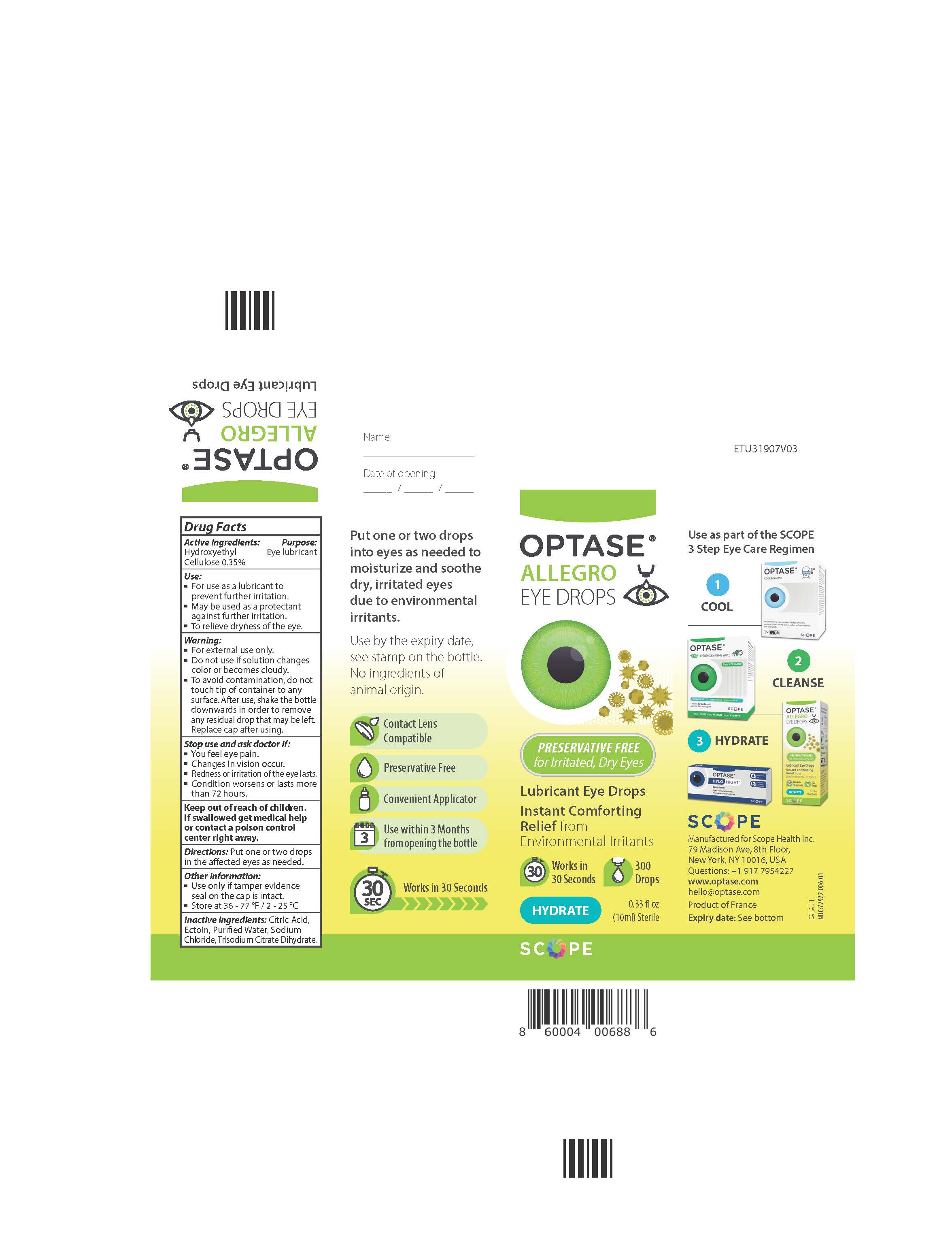 Optase Allegro Outer Box 