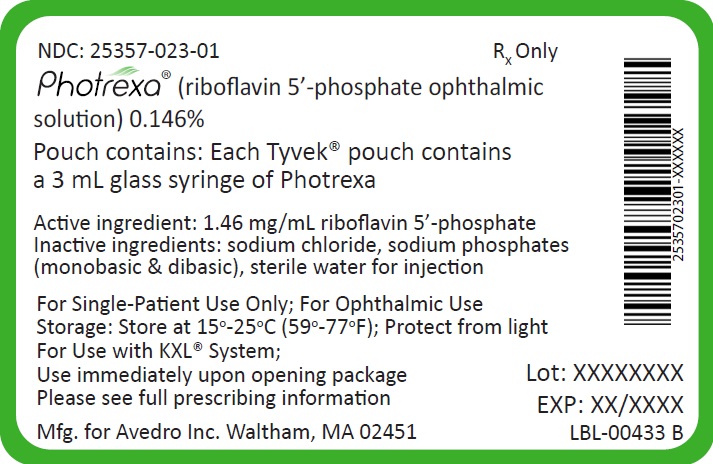PRINCIPAL DISPLAY PANEL - NDC: <a href=/NDC/25357-023-01>25357-023-01</a> - Tyvek Pouch Label Photrexa One Treatment Kit