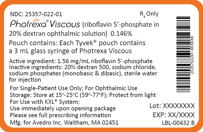 PRINCIPAL DISPLAY PANEL - NDC: <a href=/NDC/25357-022-01>25357-022-01</a> - Tyvek Pouch Label Photrexa Viscous One Treatment Kit