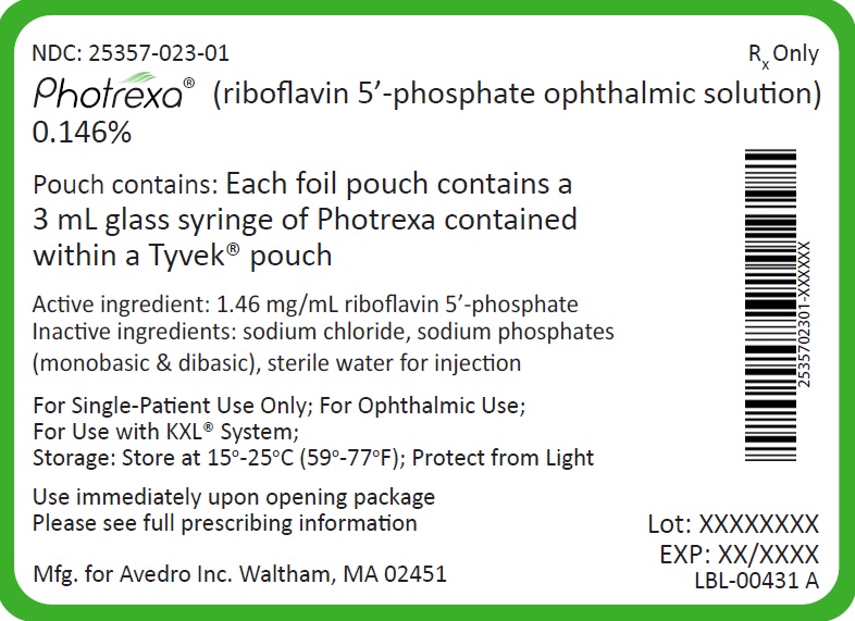 PRINCIPAL DISPLAY PANEL - NDC: <a href=/NDC/25357-023-01>25357-023-01</a> - Foil Pouch Label Photrexa One Treatment Kit