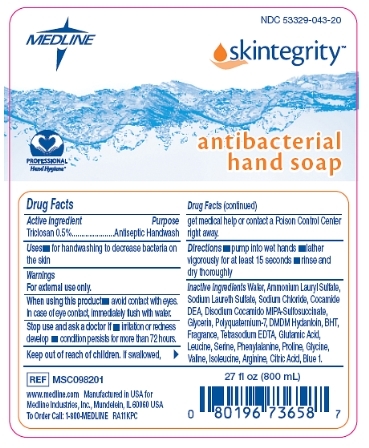 Skintegrity Antibacterial Hand Soap bag label