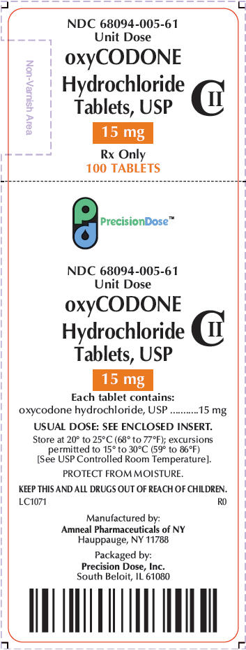 PRINCIPAL DISPLAY PANEL - 15 mg Carton Label