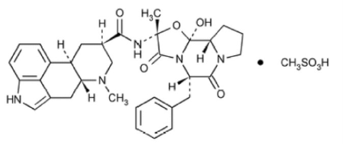 structural-formula-dihydroergotamine-mesylate