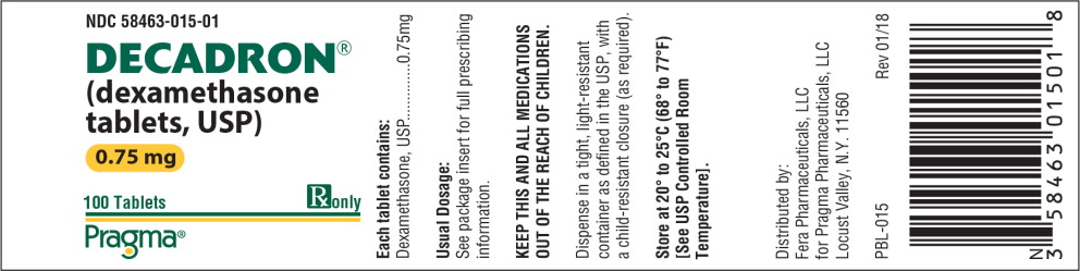 Principal Display Panel - Decadron Tablets 0.75 mg
