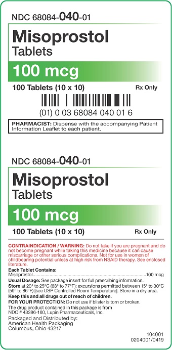 100 mcg Misoprostol Tablets Carton