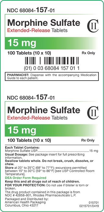 15 mg Morphine Sulfate ER Tablets Carton