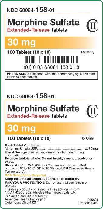 30 mg Morphine Sulfate ER Tablets Carton