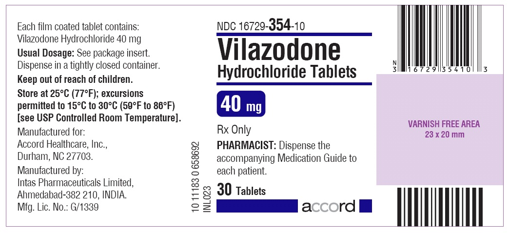 Vilazodone Hydrochloride 40 mg-30 Tablets - Label