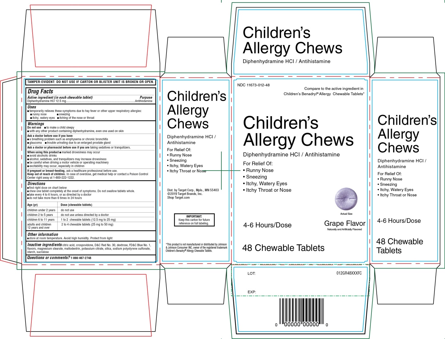 Childrens Allergy Relief 48 Chewable Tablets