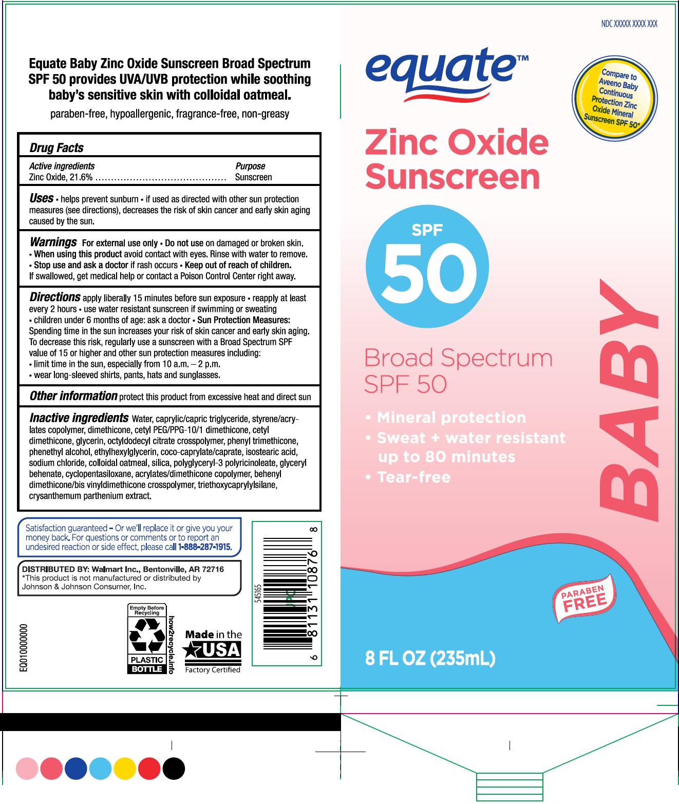 equate zinc oxide sunscreen