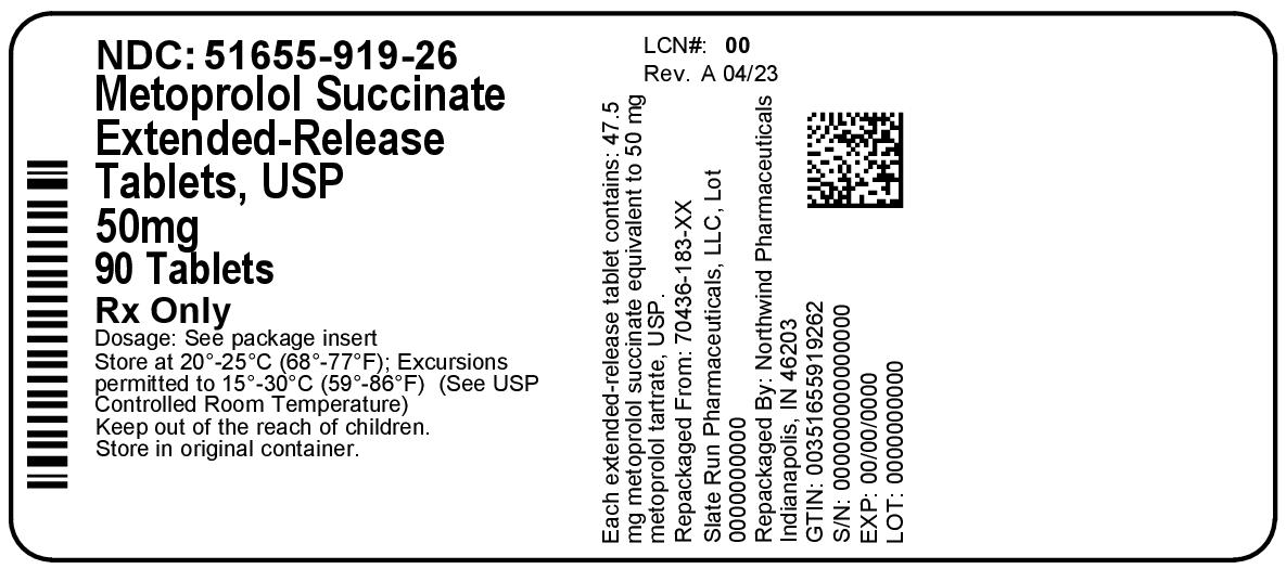 METOPROLOL SUCCINATE tablet, extended release