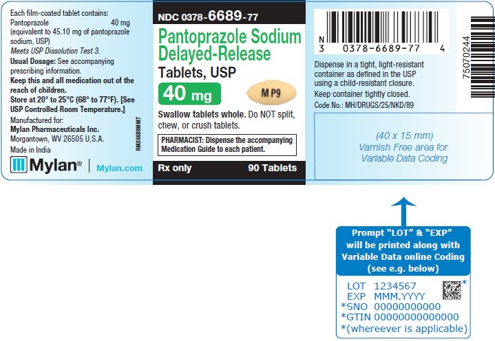 Pantoprazole Sodium Delayed-Release Tablets, USP 40 mg Bottle Label