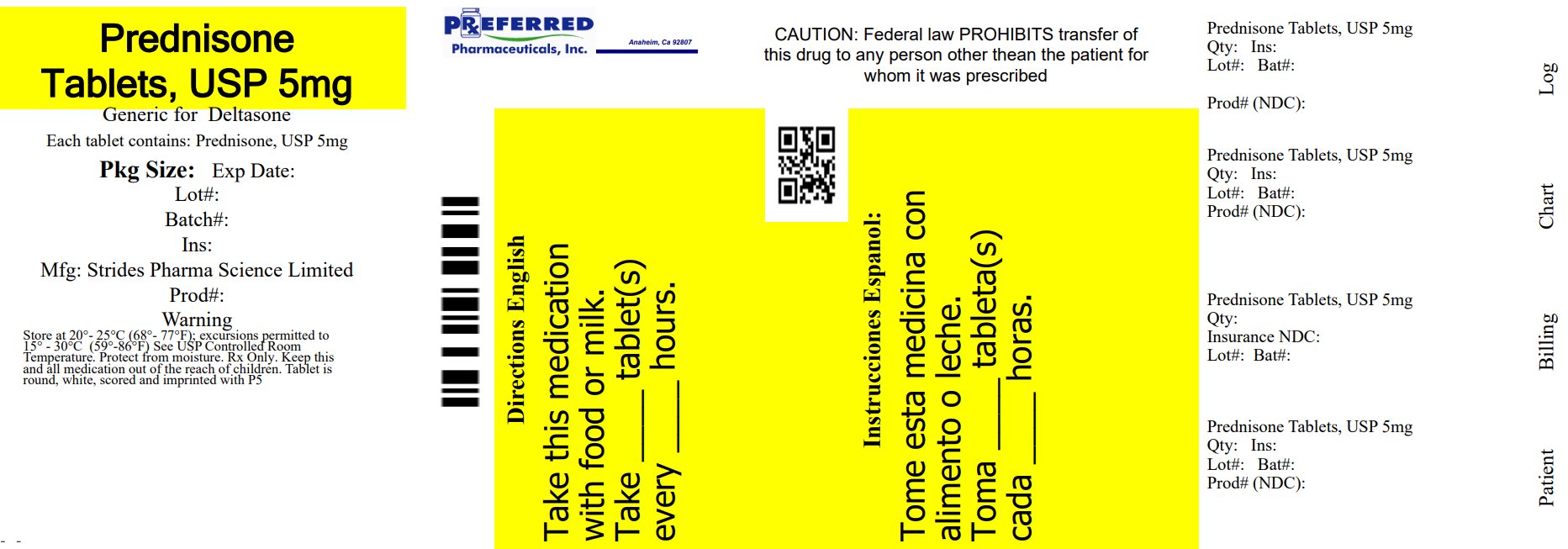Prednisone Tablets USP 5mg 