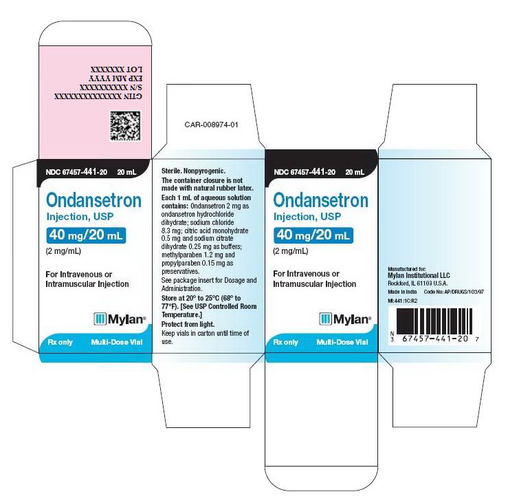 Ondansetron Injection 40 mg/20 mL Carton Label