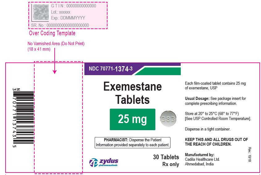 Exemestane Tablets, 25 mg