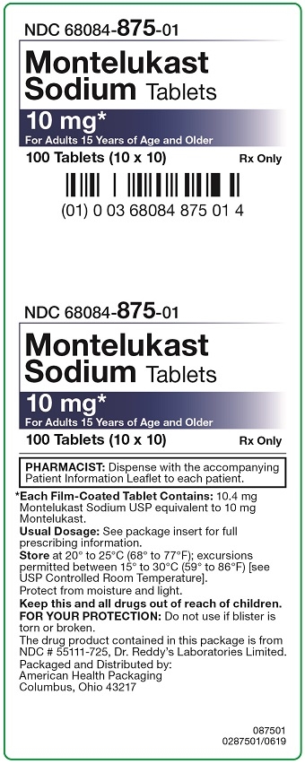 10 mg Montelukast Sodium Tablet Carton