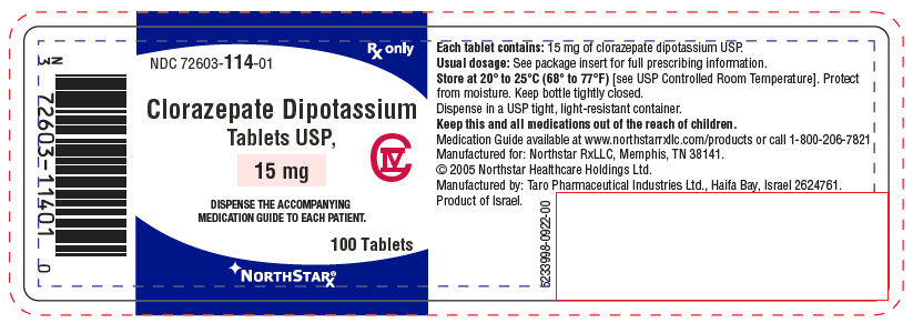 PRINCIPAL DISPLAY PANEL - 15 mg Tablet Bottle Label