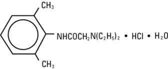 structural formula lidocaine hydrochloride