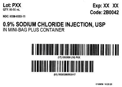 0.9% Sodium Chloride Injection USP Carton Label  NDC: <a href=/NDC/0338-0553-11>0338-0553-11</a>