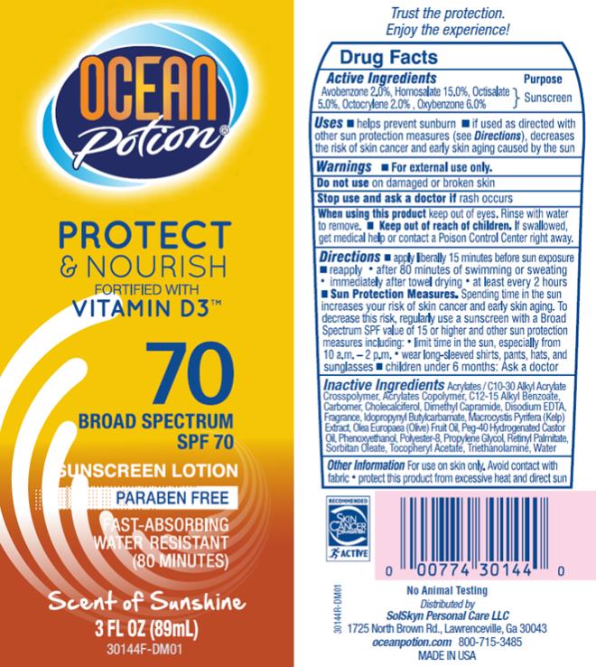 PRINCIPAL DISPLAY PANEL
Ocean Potion
Protect
& Nourish
Vitamin D3
SPF 70
3 fl oz (89 mL)
