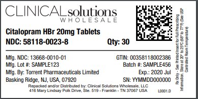 Citalopram 20mg tablets 30 count blister card