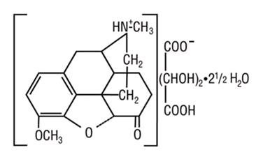 Hydrocodone Bitartrate Structure