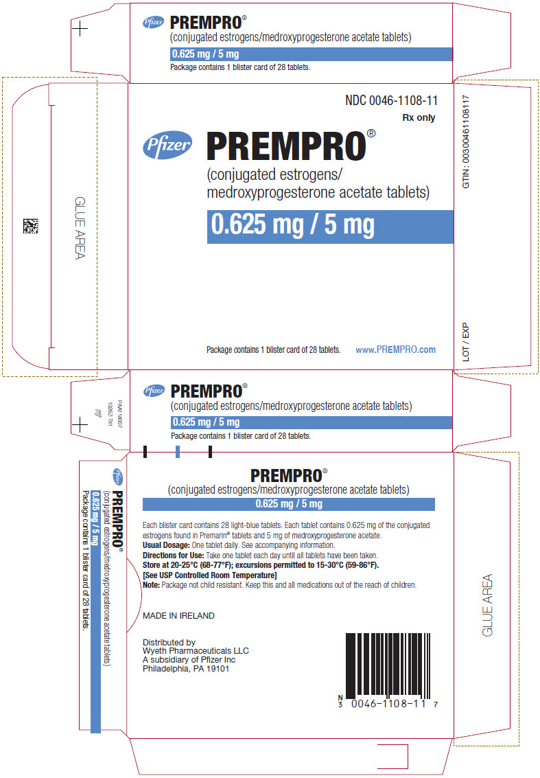 PRINCIPAL DISPLAY PANEL - 0.625 mg / 2.5 mg Tablet Blister Card Carton