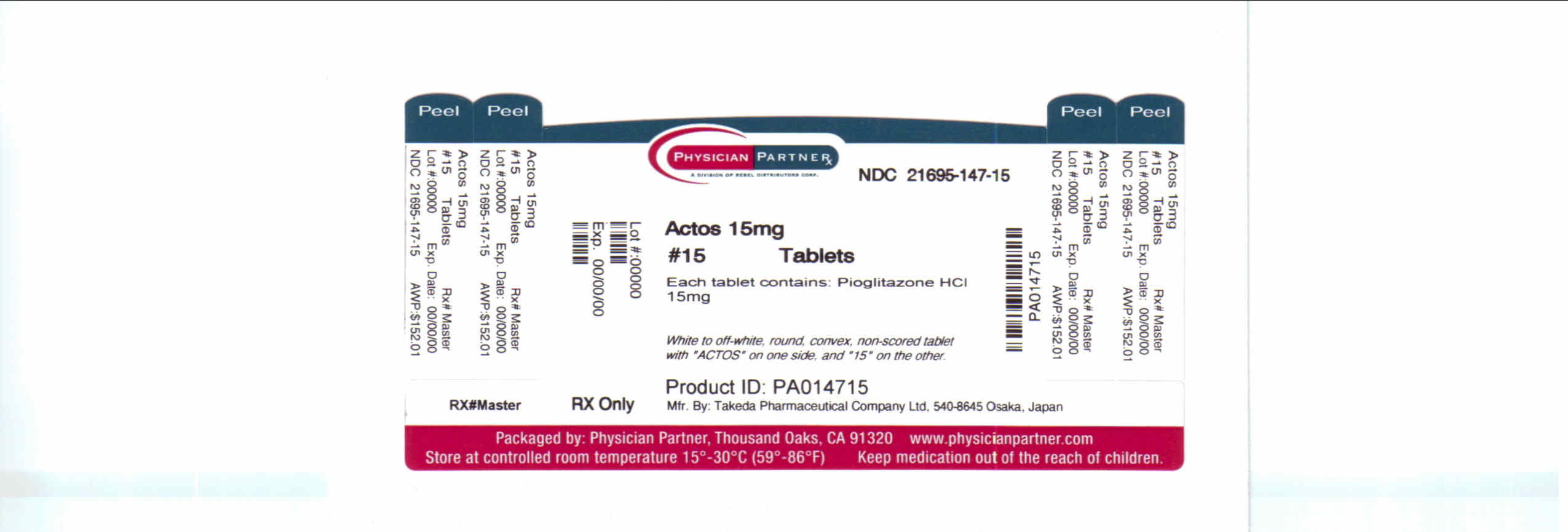 Actos 15mg Label