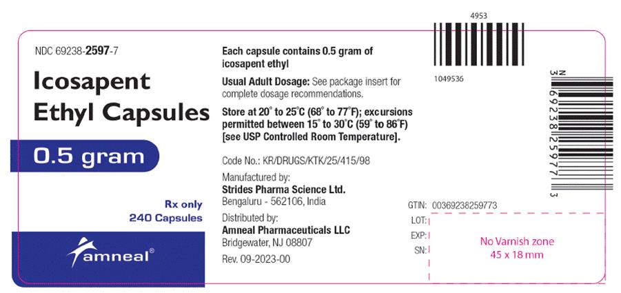 Icosapent ethyl 0.5 g label