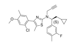 Its molecular formula is C27H28ClFN2OS, and its molecular weight is 483.04 g/mol with the following structure