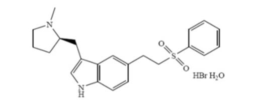 Structured formula for Eletriptan Hydrobromide Monohydrate