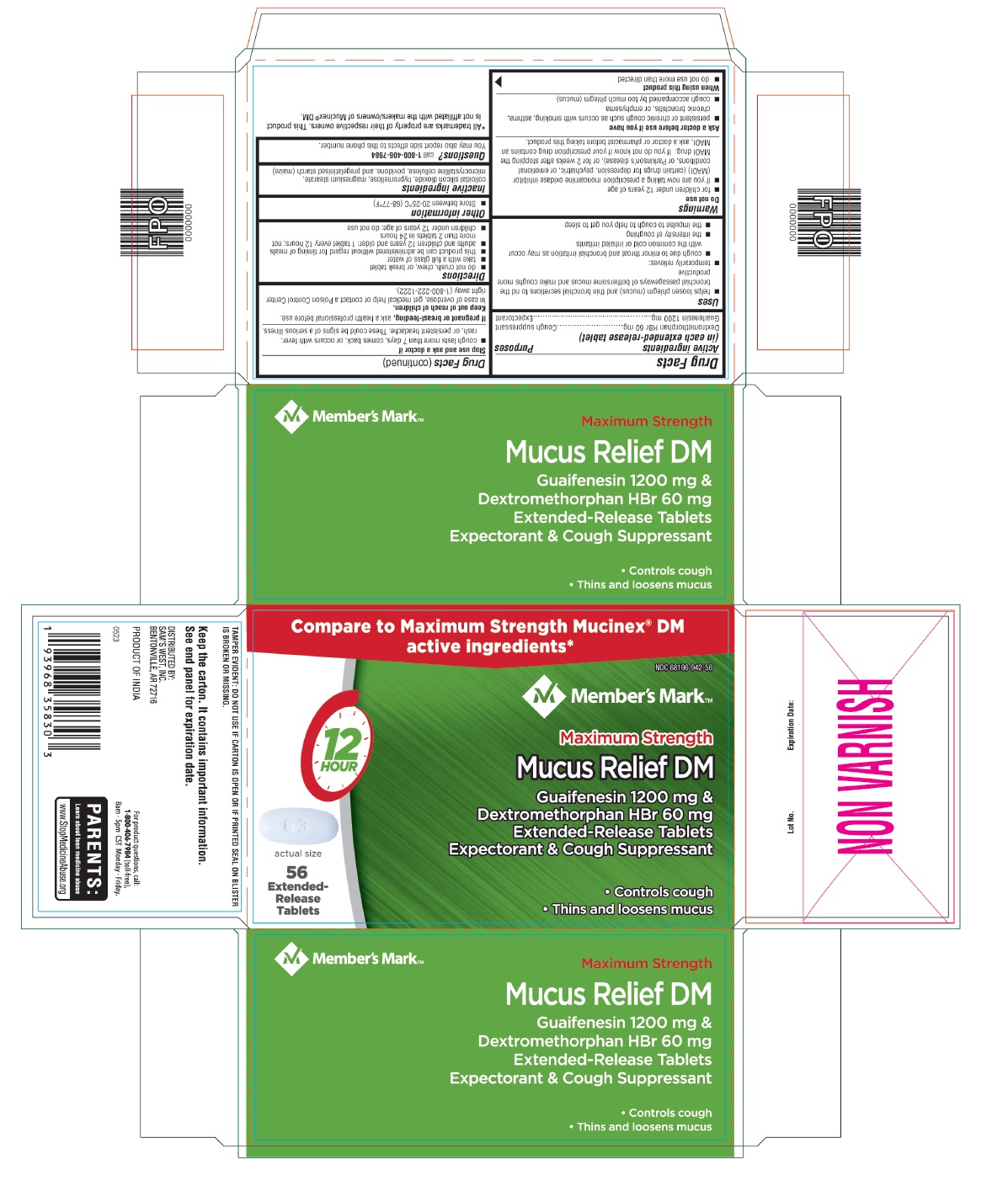 PACKAGE LABEL-PRINCIPAL DISPLAY PANEL - 1200 mg/60 mg (56 Tablet Blister Carton Label)