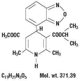 structural formula of isradipine
