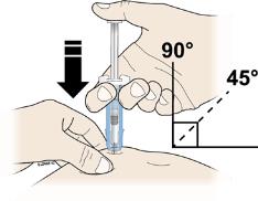 Pinch the injection site to create a firm surface.