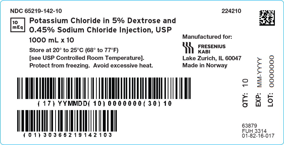 PACKAGE LABEL - PRINCIPAL DISPLAY – 10 mEq Potassium Chloride in 5% Dextrose and 0.45% Sodium Chloride Injection, USP Case Label
