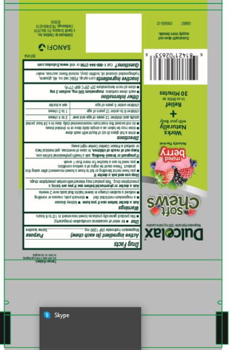 PRINCIPAL DISPLAY PANEL
Dulcolax
Saline Laxative
Soft
Chews
Mixed Berry
30 Soft chews
