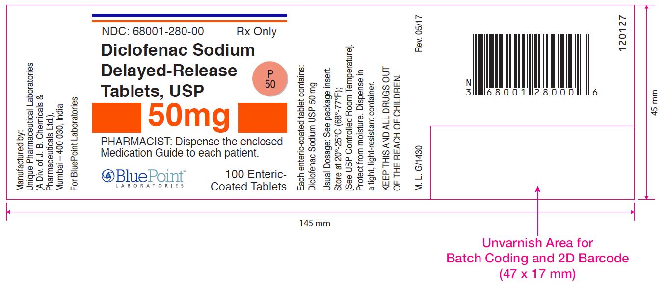 Diclofenac Sodium D-R Tablets, USP 50mg 100 CT - Rev 05-17