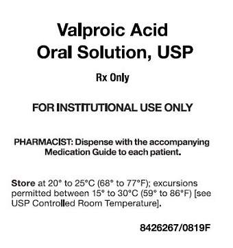 Valproic Acid Oral Solution Tray Label